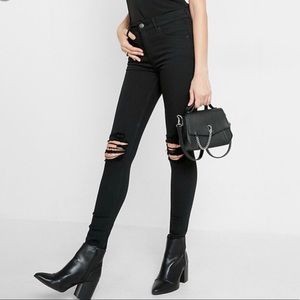 EXPRESS Black high rise skinny jean